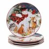 11 in. Magic of Christmas Snowman Multicolored Earthenware Dinner Plate (Set of 4) by Certified International -Certified International Sales multicolored certified international dinner plates 28300set4 64 1000