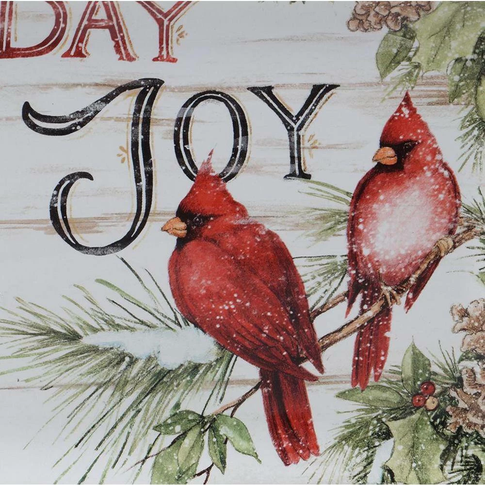 Evergreen Christmas Multicolored Earthenware 13 in. Rectangular Platter by Certified International 4 Evergreen Christmas Multicolored Earthenware 13 in. Rectangular Platter by Certified International - Image 2