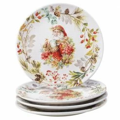 Christmas Story Multicolored Earthenware 11 in. Dinner Plate (Set of 4) by Certified International