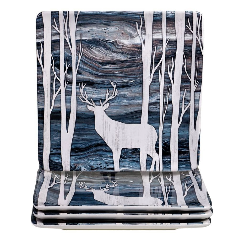 Fluidity Lodge 4-Piece Seasonal Multicolored Earthenware 10.5 in. Dinner Plate Set (Service for 4) by Certified International 3 Fluidity Lodge 4-Piece Seasonal Multicolored Earthenware 10.5 in. Dinner Plate Set (Service for 4) by Certified International