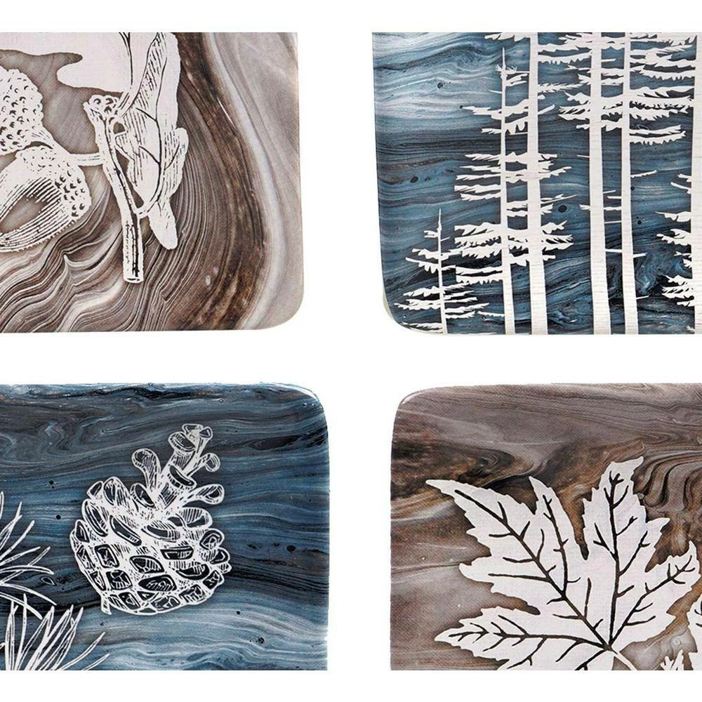 Fluidity Lodge 4-Piece Seasonal Multicolored Earthenware 36 oz. Soup/Pata Bowl Set (Service for 4) by Certified International 4 Fluidity Lodge 4-Piece Seasonal Multicolored Earthenware 36 oz. Soup/Pata Bowl Set (Service for 4) by Certified International - Image 2