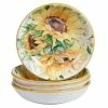 Sunflower Fields 4-Piece Seasonal Multicolored Earthenware 36 oz. Soup/Pasta Bowl Set (Service for 4) by Certified International -Certified International Sales multicolored certified international dinnerware sets 28169set4 64 1000