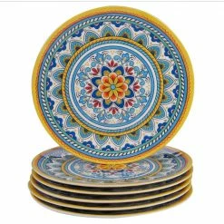 Portofino 6-Piece Seasonal Multicolored Melamine 11 in. Dinner Plate Set (Service for 6) by Certified International