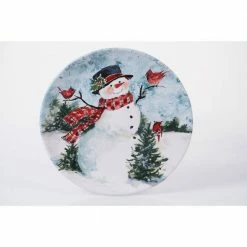 Watercolor Snowman 4-Piece Holiday Multicolored Earthenware 11 in. Dinner Plate Set (Service for 4) by Certified International 11 Watercolor Snowman 4-Piece Holiday Multicolored Earthenware 11 in. Dinner Plate Set (Service for 4) by Certified International -Certified International Sales multicolored certified international dinnerware sets 41820set4 44 1000