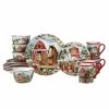 Homestead Christmas 16-Piece Multicolored Earthenware Dinnerware Set (Service Set for 4) by Certified International -Certified International Sales multicolored certified international dinnerware sets 87568rm 64 1000