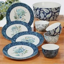 Bohemian Blue 16-Piece Earthenware Dinnerware Set (Service Set for 4) by Certified International -Certified International Sales multicolored certified international dinnerware sets 88958rm 31 1000