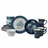 Bohemian Blue 16-Piece Earthenware Dinnerware Set (Service Set for 4) by Certified International -Certified International Sales multicolored certified international dinnerware sets 88958rm 64 1000