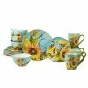 Sun Garden 16-Piece Earthenware Dinnerware Set (Service Set for 4) by Certified International -Certified International Sales multicolored certified international dinnerware sets 88962rm 64 1000