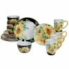 Sunflower Fields 16-Piece Seasonal Multicolored Earthenware Dinnerware Set (Service for 4) by Certified International -Certified International Sales multicolored certified international dinnerware sets 89051rm 64 1000