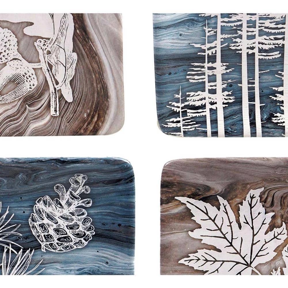 Fluidity 12-Piece Seasonal Multicolored Melamine Dinnerware Set (Service for 4) by Certified International 5 Fluidity 12-Piece Seasonal Multicolored Melamine Dinnerware Set (Service for 4) by Certified International - Image 3