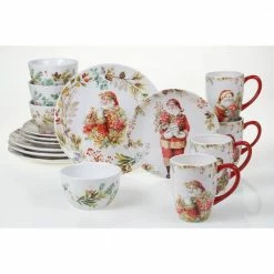 Christmas Story 16-Piece Multicolored Earthenware Dinnerware Set (Service for 4) by Certified International