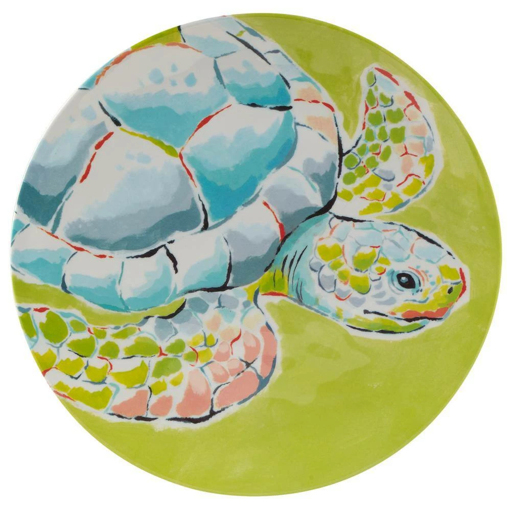 Deep Sea 12-Piece Multicolored Melamine Dinnerware Set (Service for 4) by Certified International 4 Deep Sea 12-Piece Multicolored Melamine Dinnerware Set (Service for 4) by Certified International - Image 2