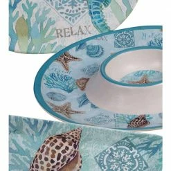 Beachcomber 3-Piece Seasonal Multicolored Bamboo Fiber Serving Set by Certified International -Certified International Sales multicolored certified international dinnerware sets comber3pc fa 1000