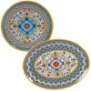 Portofino 2-Piece Seasonal Multicolored Melamine 14 and 18 in. Platter Set by Certified International -Certified International Sales multicolored certified international dinnerware sets porto2pc 64 1000