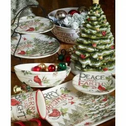 8.5 in. Evergreen Christmas Multicolored Earthenware Dessert Plate (Set of 4) by Certified International 7 8.5 in. Evergreen Christmas Multicolored Earthenware Dessert Plate (Set of 4) by Certified International -Certified International Sales multicolored certified international salad plates dessert plates 28346set4 76 1000