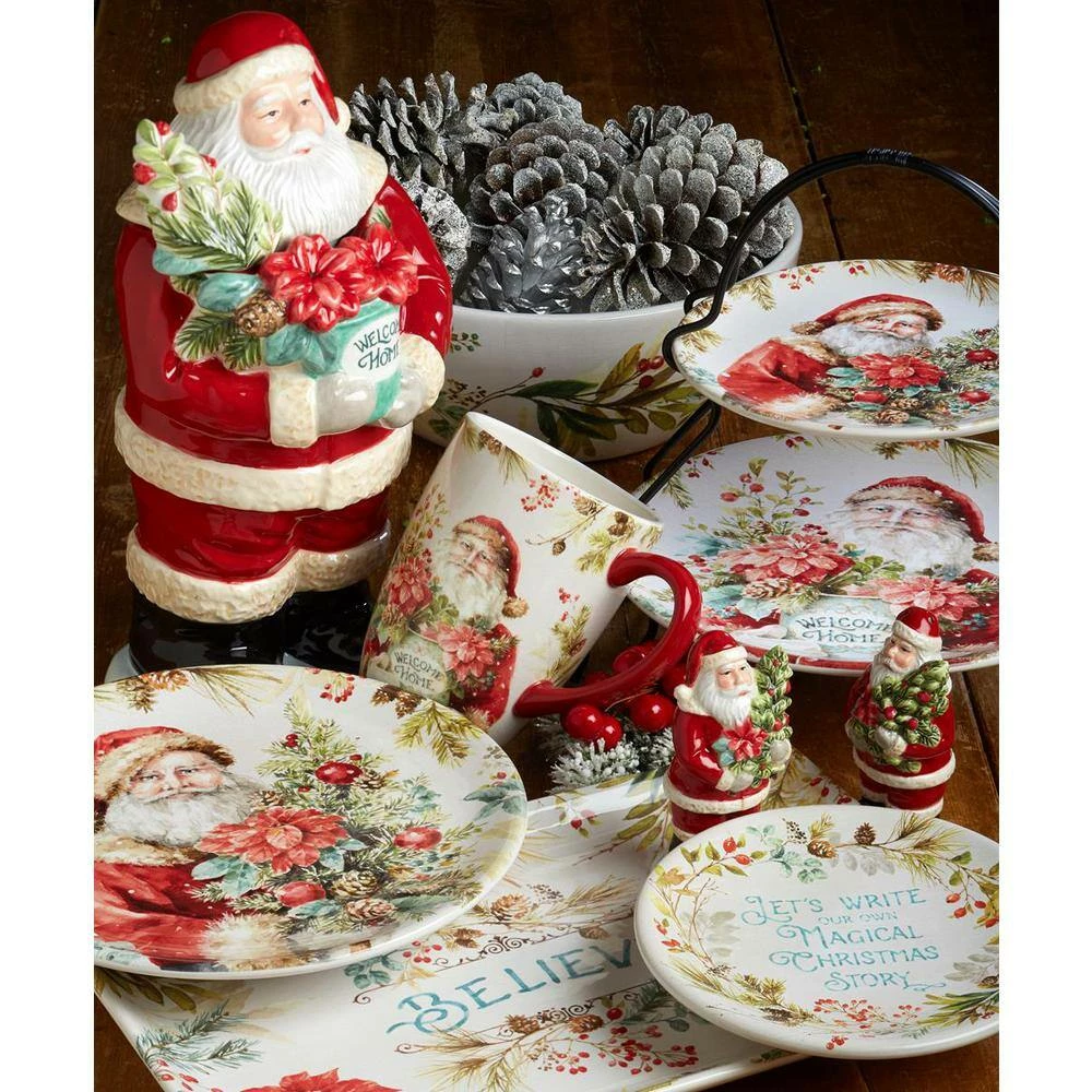 9 in. Christmas Story Multicolored Earthenware Dessert Plate (Set of 4) by Certified International 5 9 in. Christmas Story Multicolored Earthenware Dessert Plate (Set of 4) by Certified International - Image 3