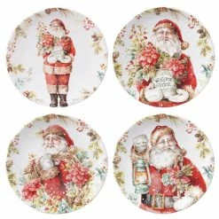 9 in. Christmas Story Multicolored Earthenware Dessert Plate (Set of 4) by Certified International