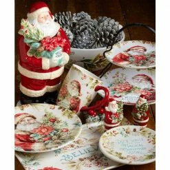 6 in. Christmas Story Multicolored Earthenware Canape Plate (Set of 4) by Certified International 7 6 in. Christmas Story Multicolored Earthenware Canape Plate (Set of 4) by Certified International -Certified International Sales multicolored certified international salad plates dessert plates 28375set4 76 1000