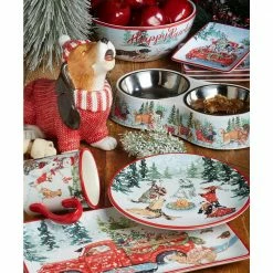 Special Delivery Multicolored Earthenware 9 in. Dessert Plate (Set of 4) by Certified International -Certified International Sales multicolored certified international salad plates dessert plates 28381set4 31 1000