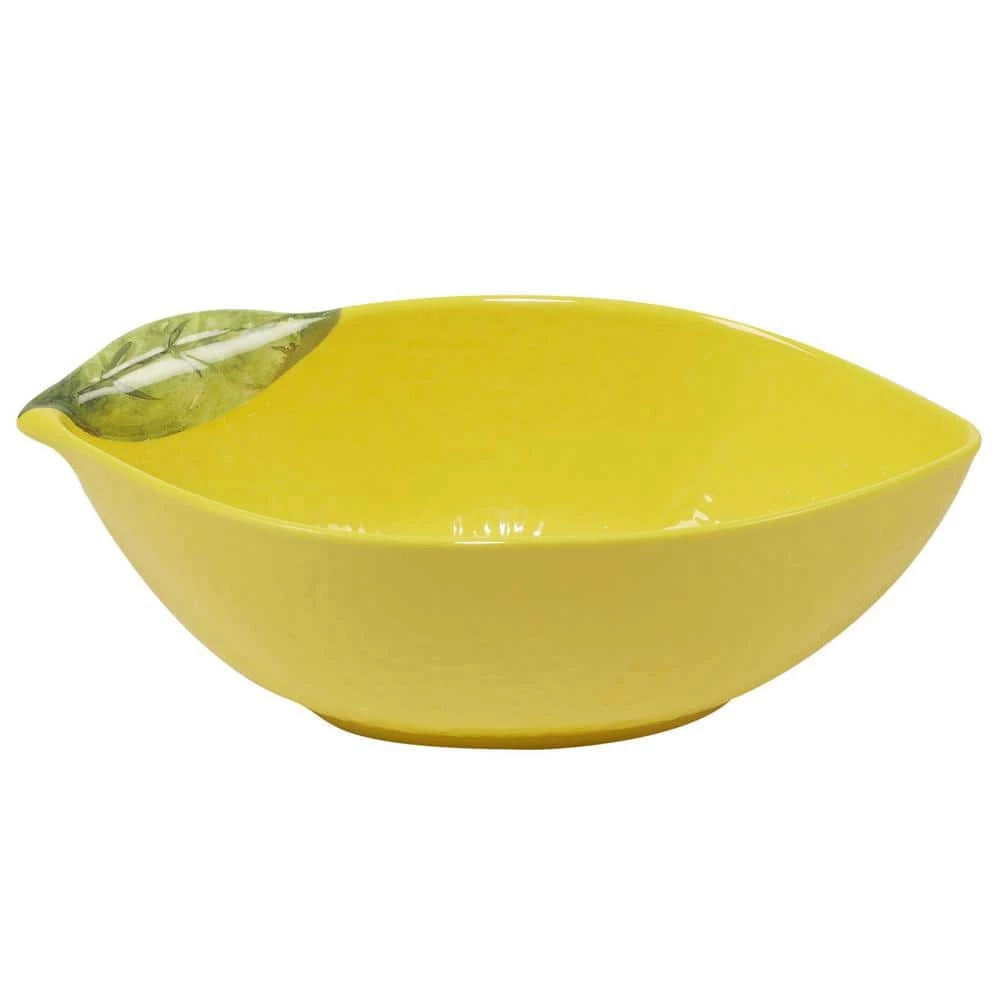 3-D Lemon 5-Piece Multicolored Melamine 11.75 in. 72 oz. and 7.25 in. 18 oz. Serving Bowl Set by Certified International 4 3-D Lemon 5-Piece Multicolored Melamine 11.75 in. 72 oz. and 7.25 in. 18 oz. Serving Bowl Set by Certified International - Image 2