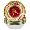 Red Hot Multicolored Melamine All Purpose Bowl 22 oz. 7.5 in. x 2 in. (Set of 6) by Certified International -Certified International Sales multicolored certified international serving bowls 32782set6 64 1000