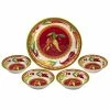 Red Hot 5-Piece Multicolored Melamine 13.75 in. 128 oz. and 7.25 in. 22 oz. Salad/Serving Bowl Set by Certified International -Certified International Sales multicolored certified international serving bowls 32786 64 1000