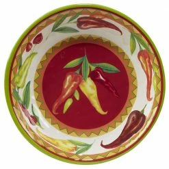 Red Hot 5-Piece Multicolored Melamine 13.75 in. 128 oz. and 7.25 in. 22 oz. Salad/Serving Bowl Set by Certified International -Certified International Sales multicolored certified international serving bowls 32786 c3 1000