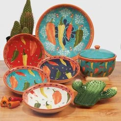 Santa Fe 8.25 in. 76 oz. Multi-Colored Earthenware Serving Bowls by Certified International -Certified International Sales multicolored certified international serving bowls 37151 31 1000